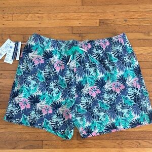 NWT Southern Tide Men's Grand Palms Swim Trunk - L